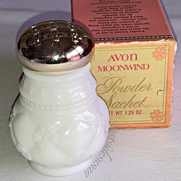 Vintage Other - VTG Avon Milk Glass Powder in Original Box - Full - MOONWIND